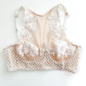 Victoria's Secret Dream Angels Bra 34B Floral Pretty Girly Mesh Lace